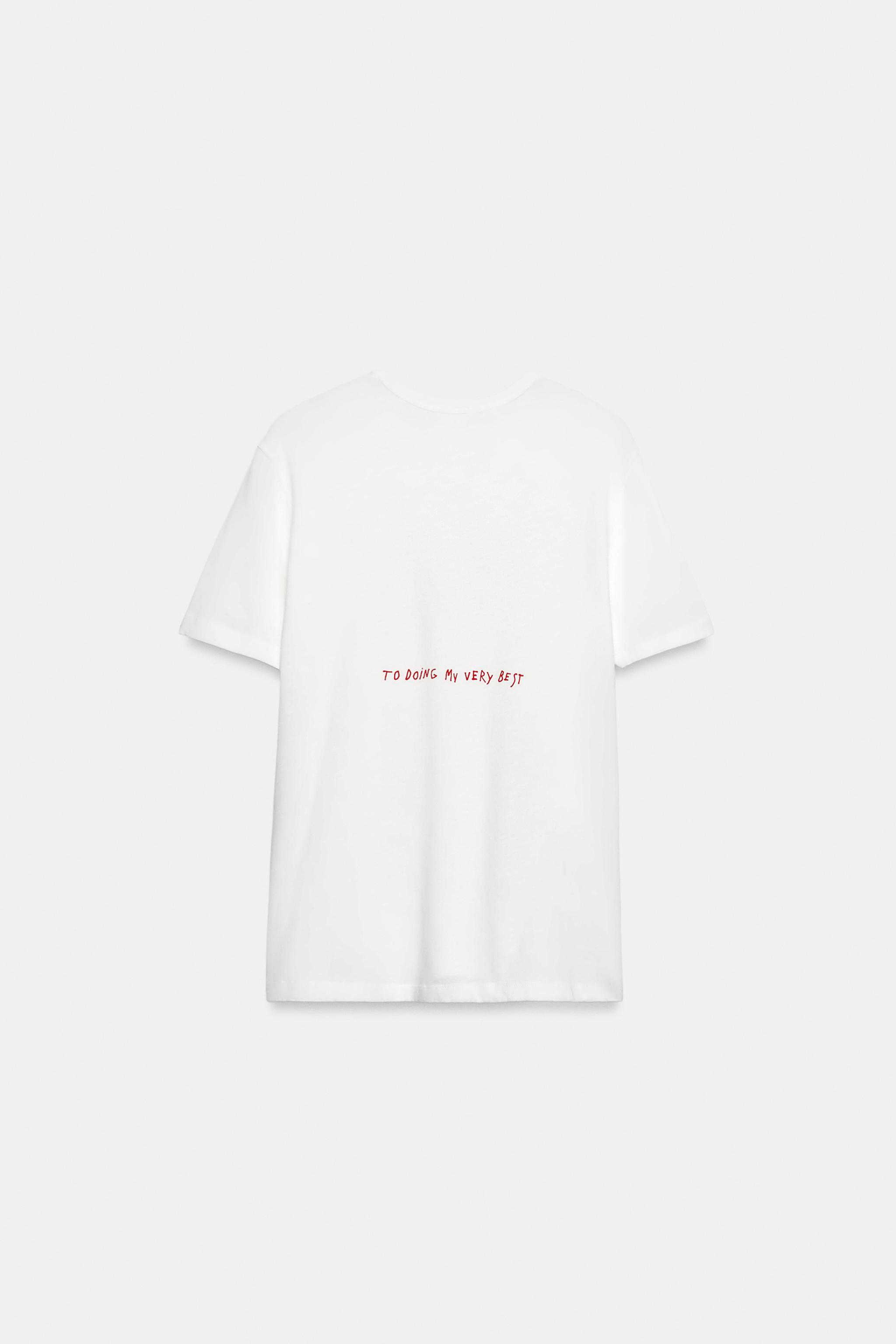 SLUB TEXT T-SHIRT